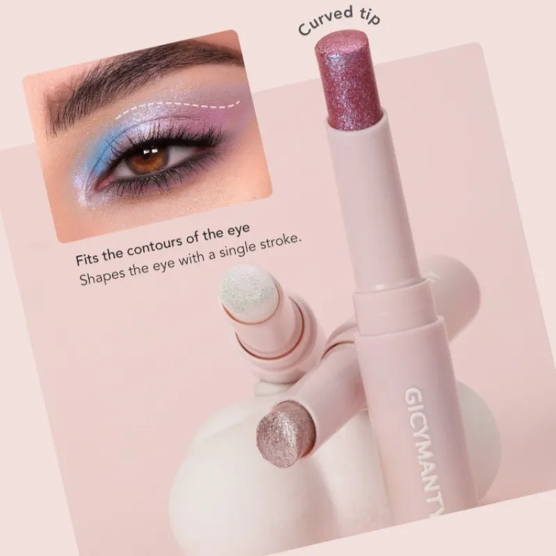 Jelly Eyeshadow Stick Holographic Pearl Shimmer and Delicate Glitter for Eye Brightening Long-Lasting Eyeshadow Highlight Stick — image 6