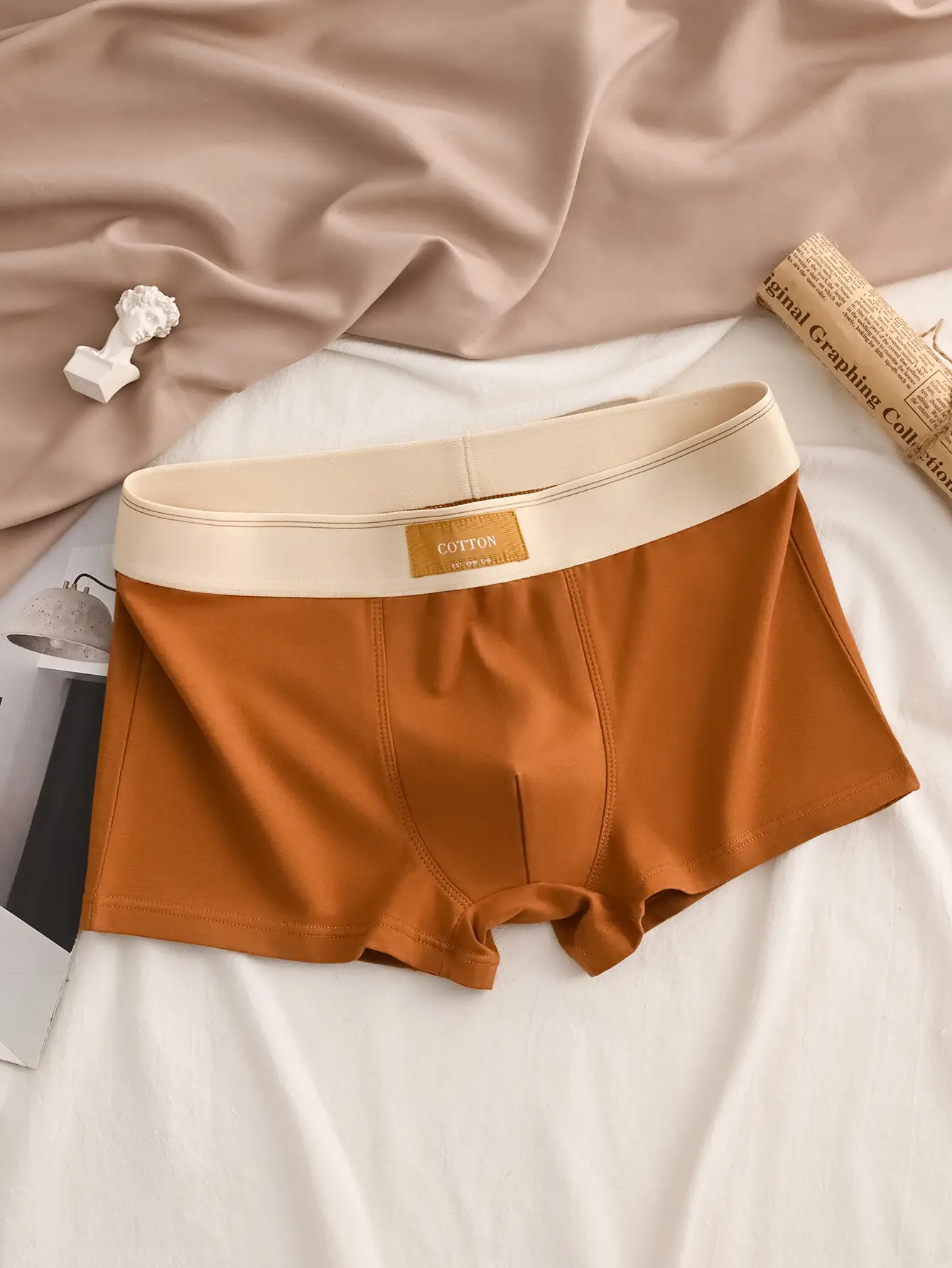 3-teilige Herren-Boxershorts aus hochwertiger Baumwolle, weich, gesund, lässig, modisch, Sport-Boxershorts, trendige Herren-Shorts, Unterwäsche