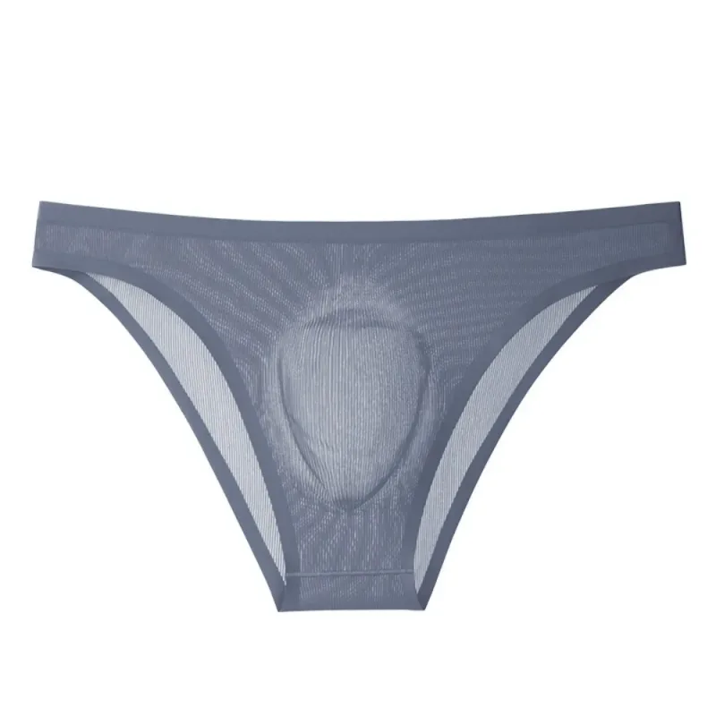 Soft Ice Silk Men's Triangle Panties Lingerie Breathable Men Thin Briefs Solid Color Large Size Underwear for Men Male — image 17
