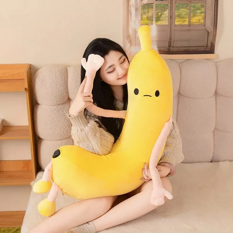 Soothing Pillow Banana Eggplant Suitable for Bedroom Home Decoration Soft Materialplush pillow ，stuff Suitable for Holiday Gifts