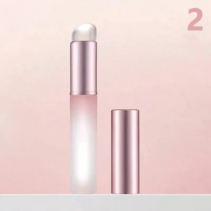 1pc Soft Silicone Lip Brush With Dust Proof Cover Round Head Lipstick Applicator Lips Makeup Tool Multi-use Brushes — image 8