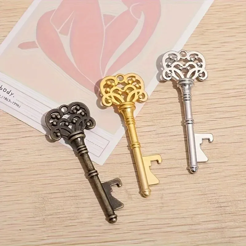 1pc Bottle Opener Vintage Crown Key Shape Bottle Opener Suitable For Bar Or Household Barware Tool Wedding Gift Kitchen Gadget — image 3
