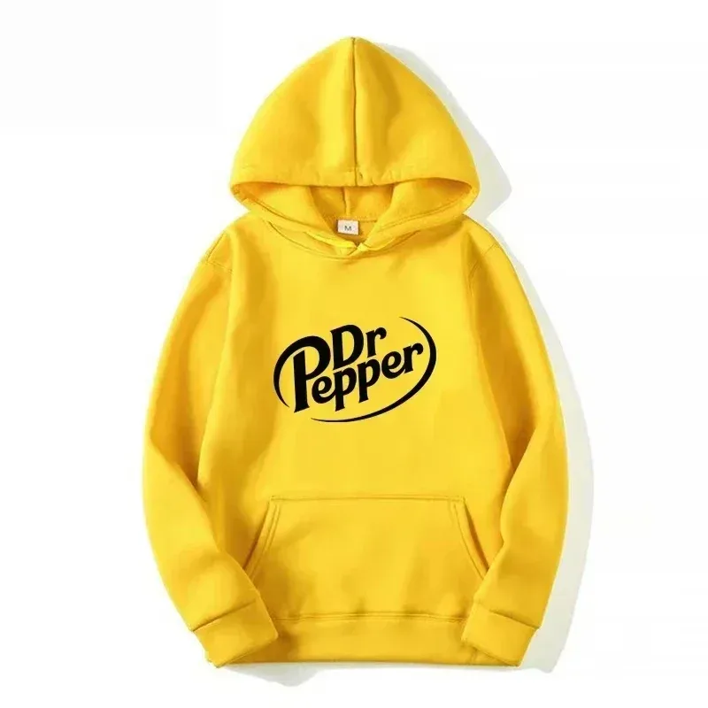 Dr Pepper Hoodie Soda Cola Vintage Beverage Retro Aesthetic Y2K Fashion Black Oversized Casual Sport Sweatshirts