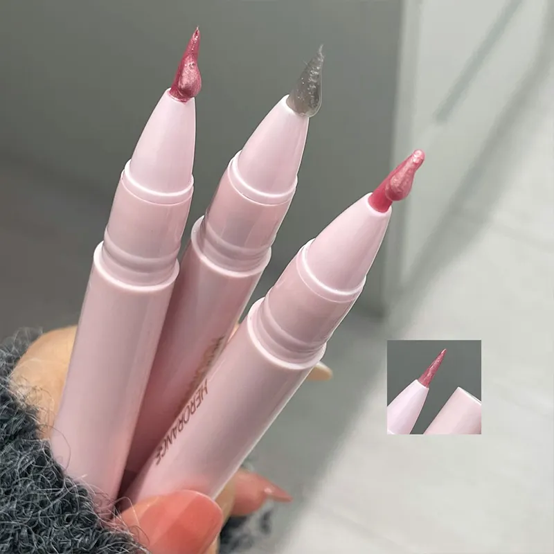 Peachy Pink Brightening Aegyo Sal Pencil Sparkling Highlighter Lying Silkworm Pen Fine Glitter Pearlescent Natural Eye Makeup — image 3