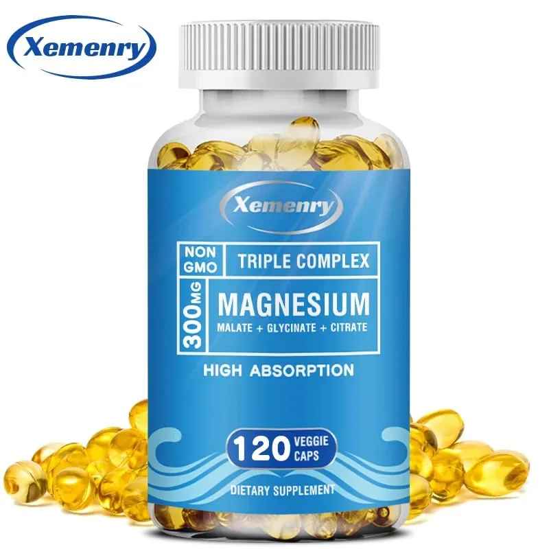 Triple Magnesium Complex Supplement - Contains Magnesium Glycine Malic Acid and Citrate To Relax Muscles and Improve SleepSupp — image 1