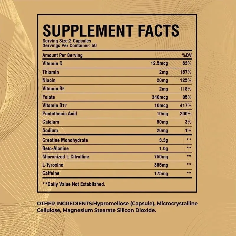 Pre-Workout Supplement - Promote Muscle Growth Increase Strength and Improve Exercise Recovery — image 3