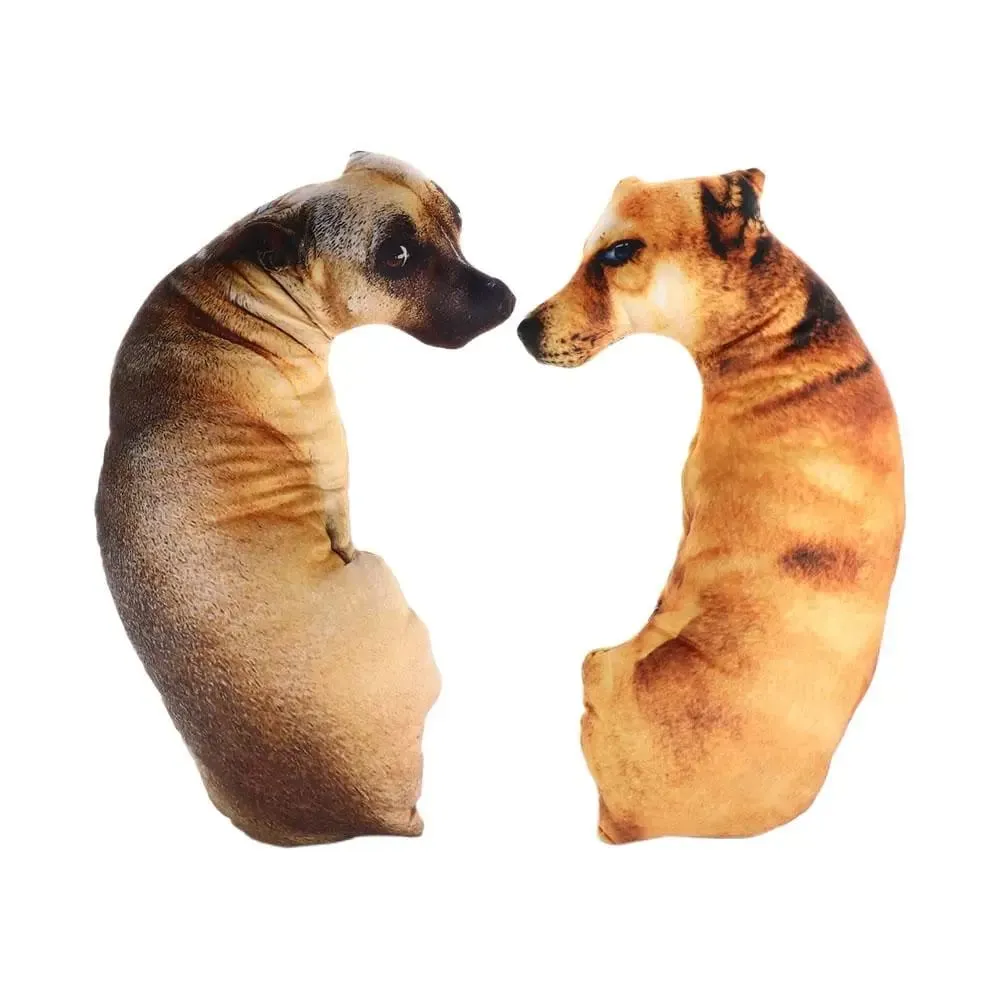 Cute 3D Lifelike Animal Throw Pillow Soft Creative Dog Pillow Cushion Office