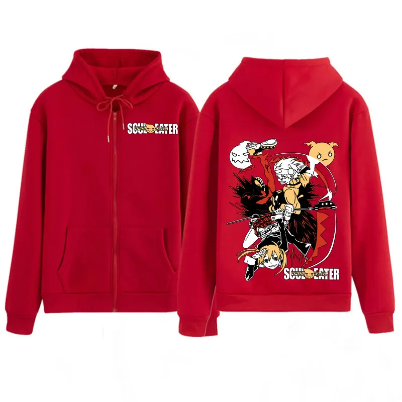 Anime Soul Eater MAKA ALBARN sweat à capuche avec fermeture éclair drôle hommes femmes vêtements mode vêtements surdimensionnés décontracté à manches longues streetwear