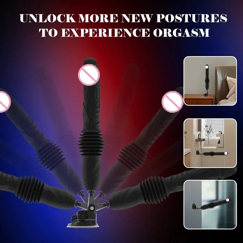 Remote Control King Thrusting Dildo 5cm+1.5cm Dual Expansion Distance 7 Poweful Vibrations Sex Toy Dildo Vibrator for Woman 18