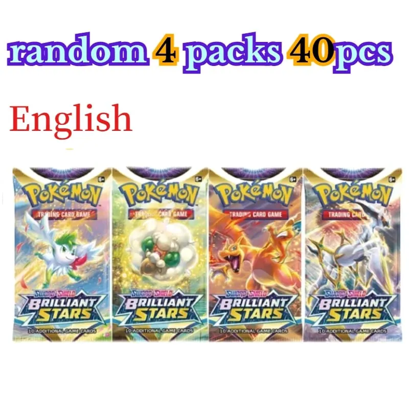 楽しい 40 ピースポケモンカードパック 4 セット日月バイオレット 151 英語トレーディングカードグッズおもちゃハロウィンギフトファンタジー SF
