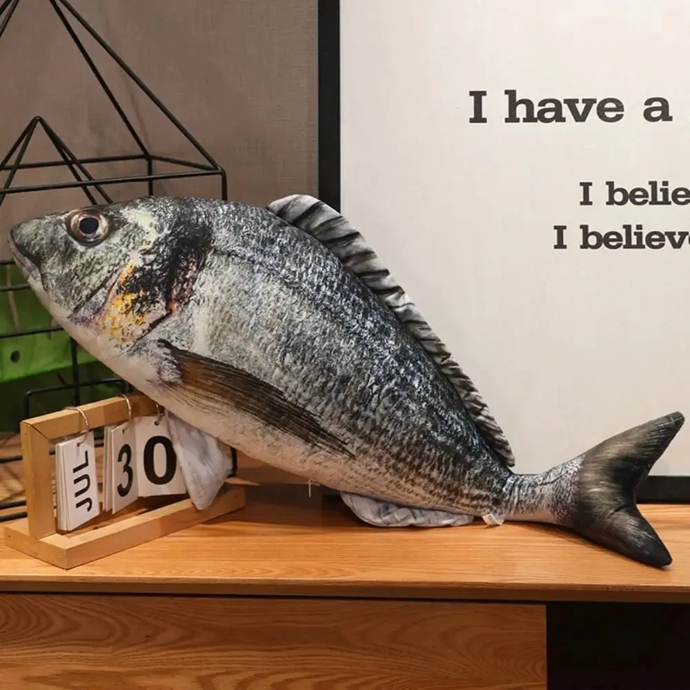 Sofa Cushion Perch Simulation Fish Pillow Stuffed PP Cotton Cartoon Fish Soft Grouper Fish Anime Pillow Home Decoration
