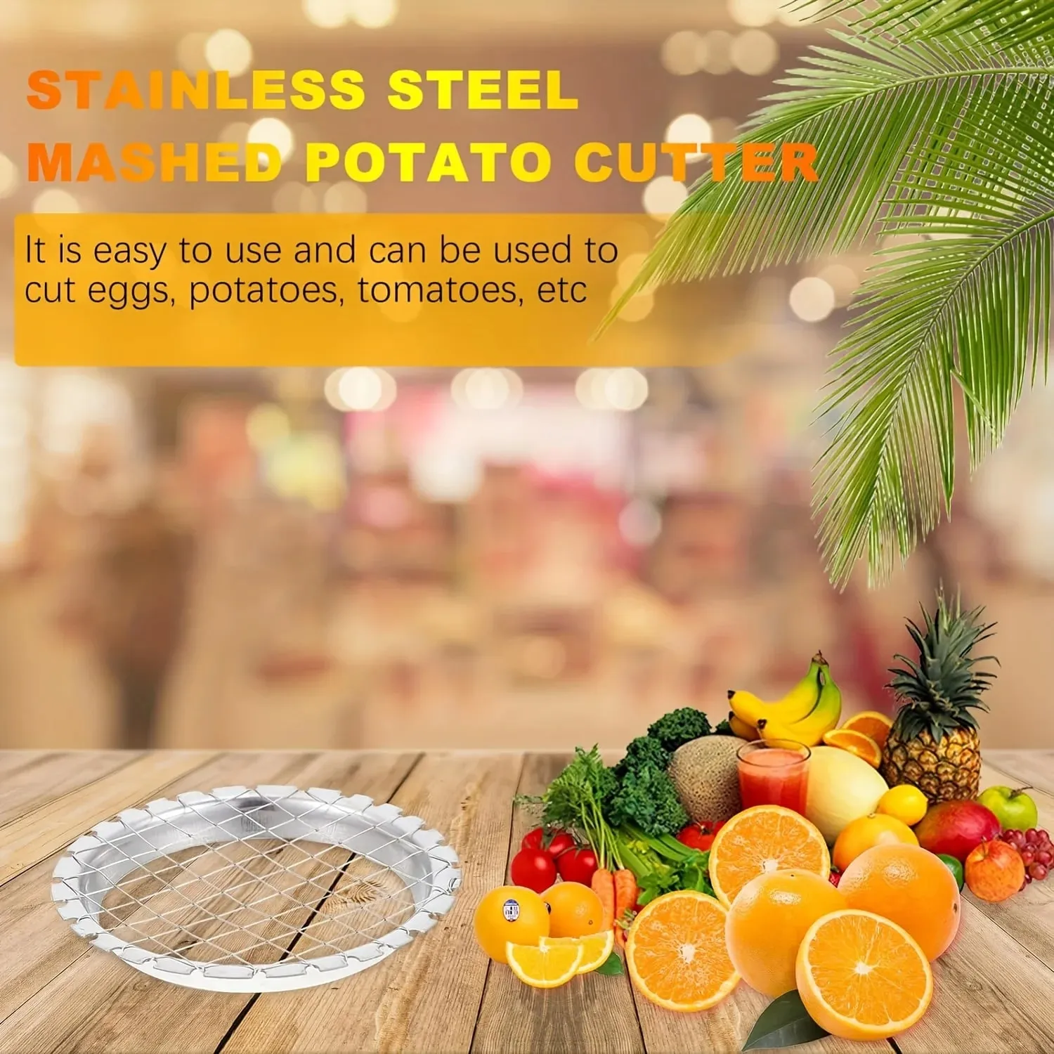 1pc Round Grid Cutter Slicer - Ideal for Eggs Mushrooms & Vegetables Must-Have Kitchen Chopping Device