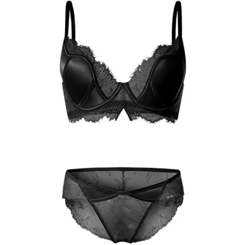 Elegant French Satin Lace Bra Sexy Push Up Minimizer Full Coverage Anti Sagging Wireless Thin Luxury Lingerie 32-38AB