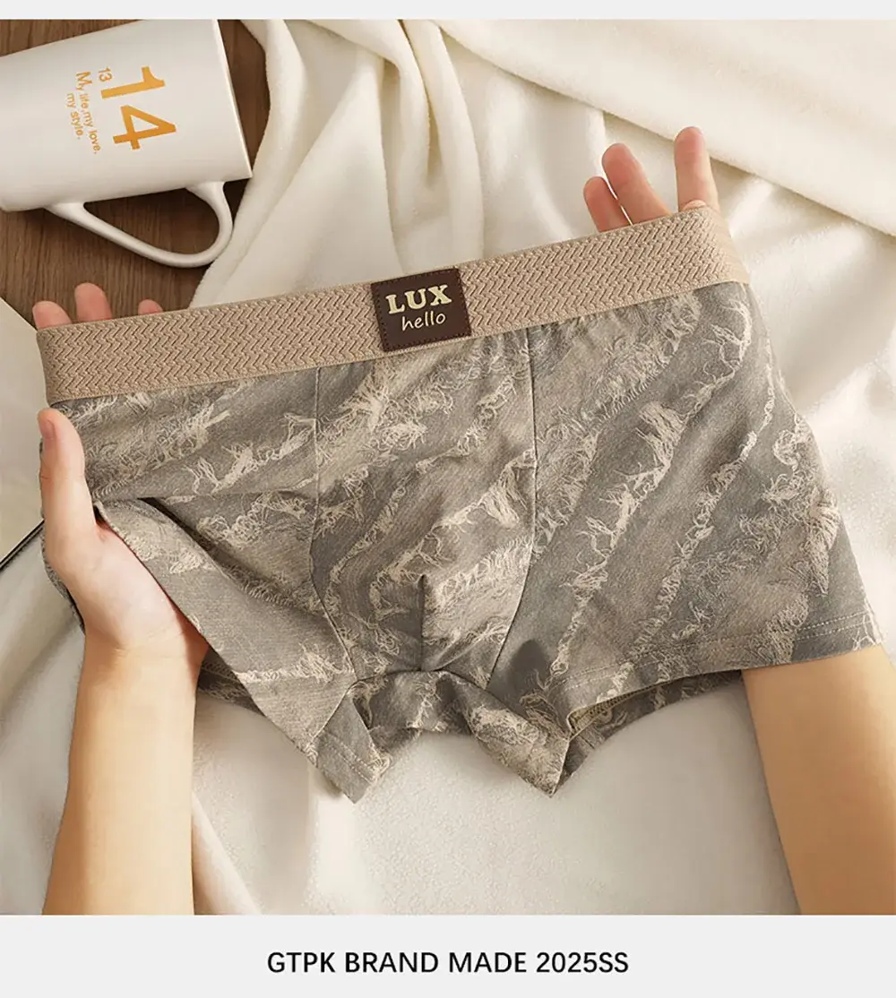 3 Cái/gói 100% Cotton Cao Cấp In Hình Võ Sĩ Hombre 3D Lưới Kháng Khuẩn Túi Quần Lót Mềm Mại Thoải Mái Quần Lót Nam — image 11
