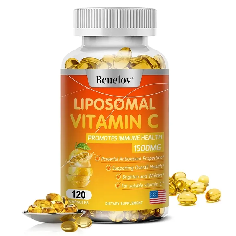 Liposomal Vitamin C - Promotes Collagen Production Supports Skin Immune Health Powerful Antioxidant Energy Supplement