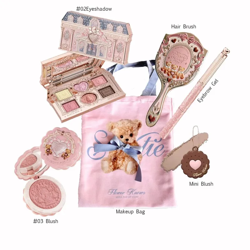 Flower Knows ALL IN ONE Makeup Kit Kompletní sada profesionálních obličejových paletek s očními stíny na rty s tuhými parfémy