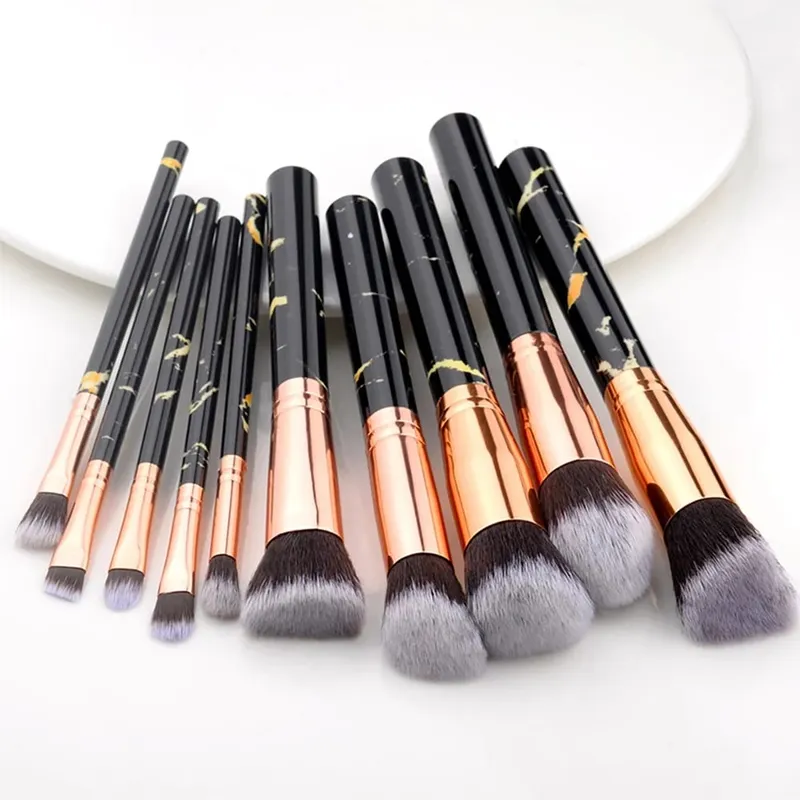14-Piece Silver Professional Makeup Brush Set | Includes 2 Plush Velvet Puffs + 2 Blending Sponges | Vegan Cruelty-Free Brush Co