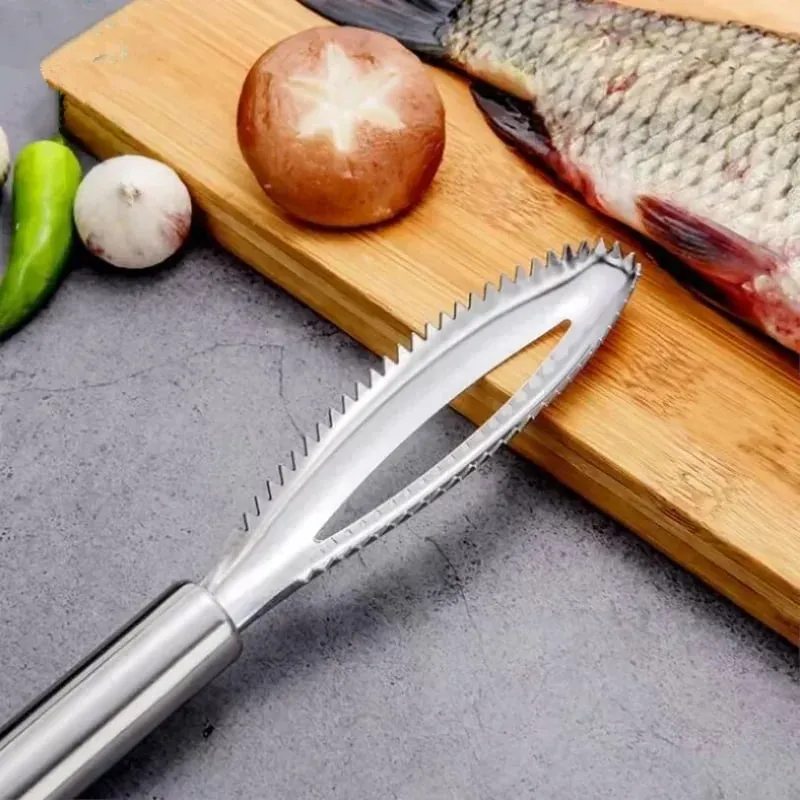 Stainles Fish Scales Scraping Graters Fast Cleaner Remove Skin Brush Cleaning Scraper Peeler Bone Scaler Tongs Tweezers Tool — image 8