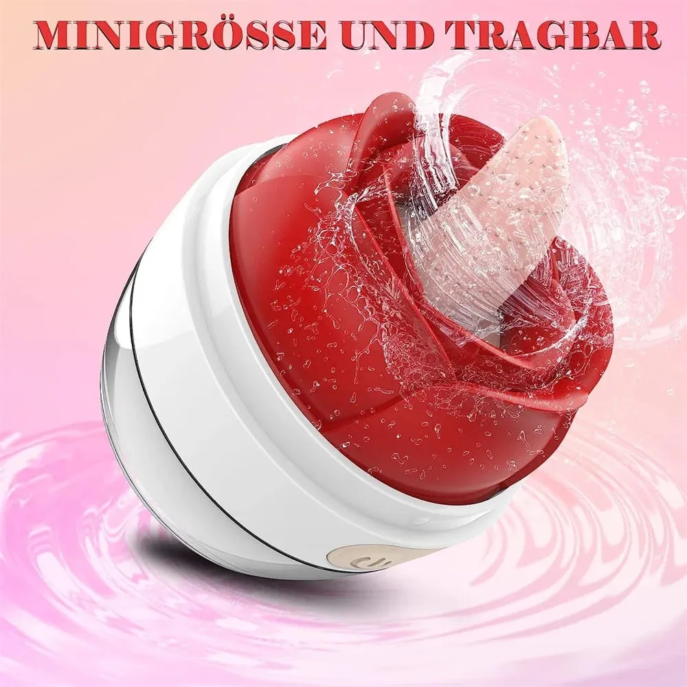 Rose Sex Toys Tongue Licking Vibrator G Spot Clitoris Stimulator Vagina Nipple Massager With 9 Frequency Vibrating Adult Toy for Women