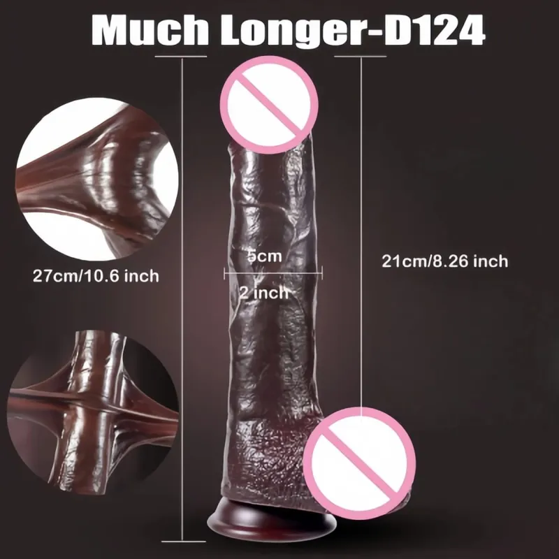 Realistic Silicone Dildo Black Soft Penis Sliding Foreskin Cock Male Genitals Vaginal Masturbation Suction Cup Dick Anal Sex Toy — image 9