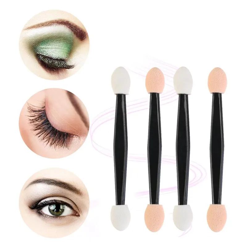 30/50pcs Double Sided Eyeshadow Applicators In Bulk Sponge Eye Shadow Brushes Disposable Mini Makeup Brushes Nail Powder Brushes