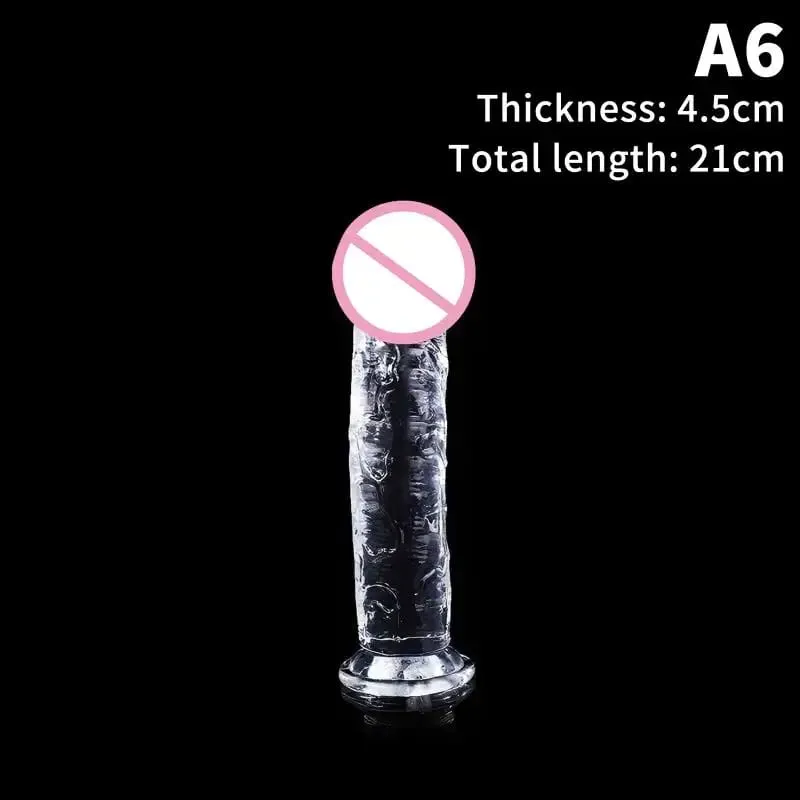 Gode ​​réaliste pour masturbateur sexuel adulte, point G, pour femme, TPE débutant, transparent, avec forte ventouse, jeu mains libres