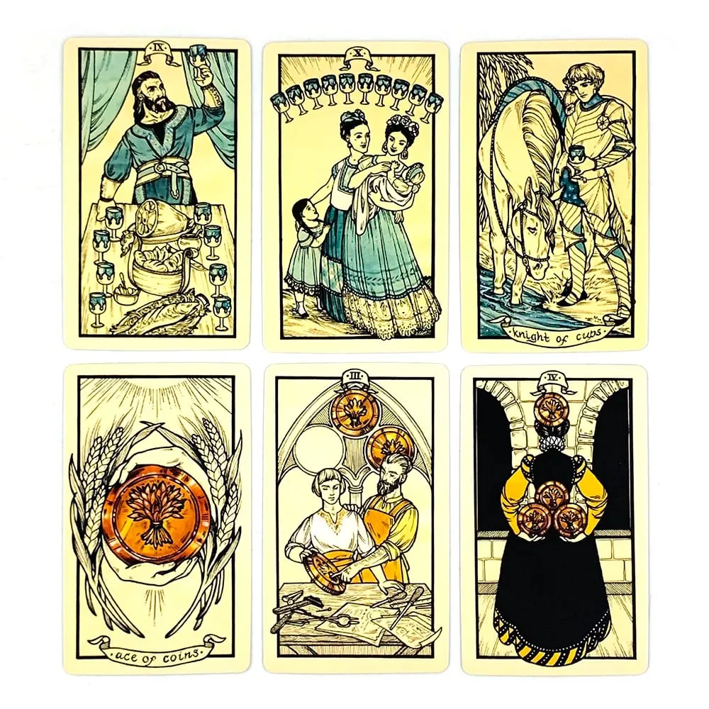Tarot Cards Deck English Versions Prediction Divination Oracle Board Playing Card Games For Party，Camping Game Pocket Cards