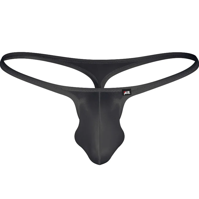 Men's Underwear Japanese Style Ultra-Thin Ice Silk Thong Low Waist Elastic Comfortable T-Back