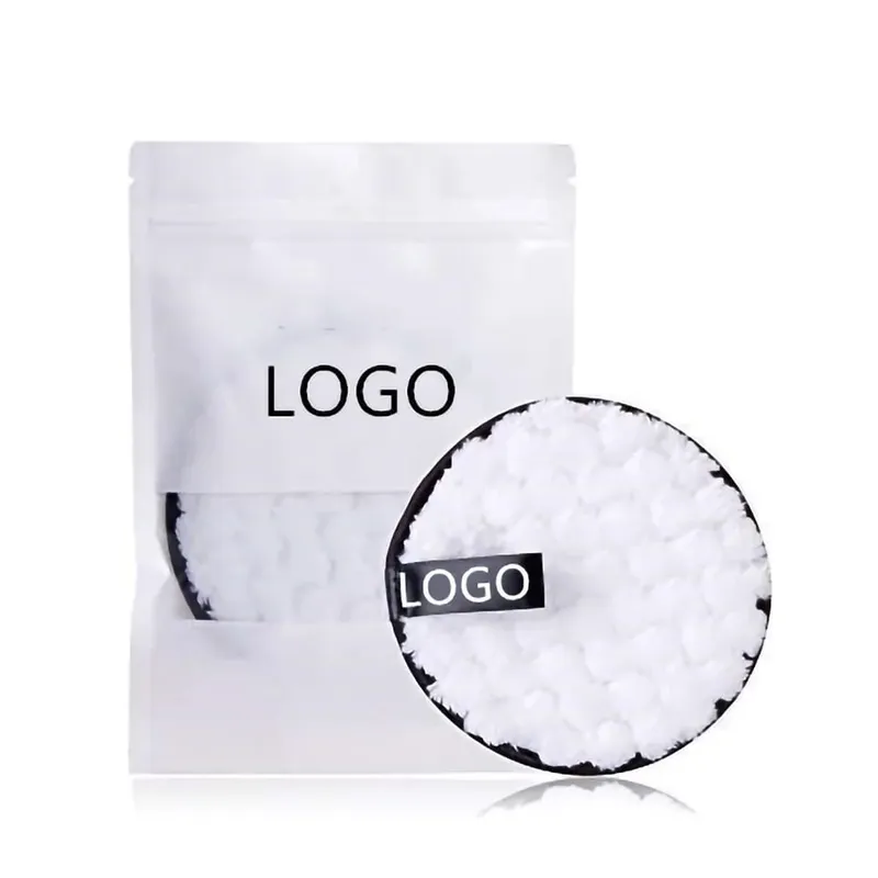 Washable Reusable Cloth Facial Cleansing Rounds Pads Makeup Removers Private Label Cleanser Sponge