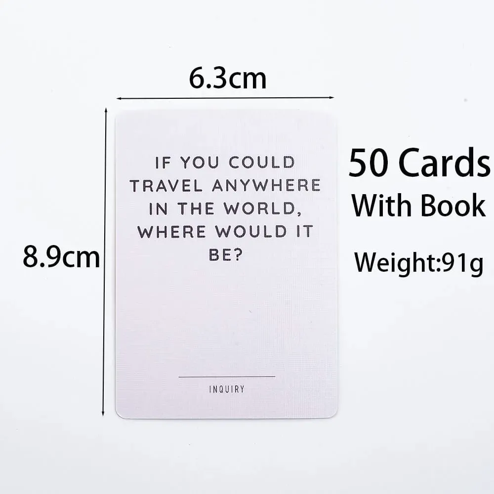 Mindful Talk Board Game 50 Cards Ice Breaker Social Gathering Closer Friends Funny and Meaningful Party Game