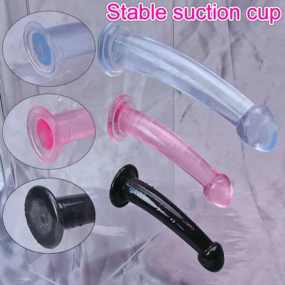 Barato TPE transparente Anal Plug Jelly consolador 4 tamaños ventosa pene masturbación vaginal suave pene pequeño mujeres hombre juguetes sexuales — image 3