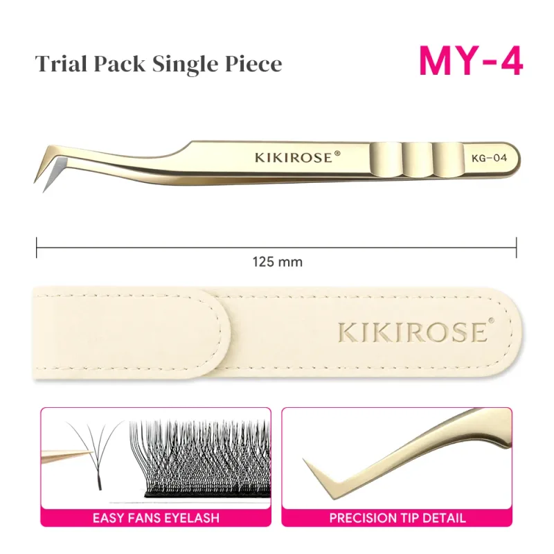 Precision Lash Applicator Tweezers for Eyelash Extension Cluster Lashes False Eyelash Stainless Steel Salon Makeup Tool