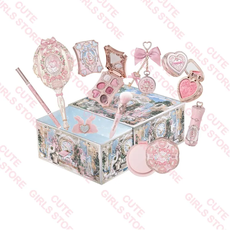 Flower Knows Knight Unicorn Collection Mini All-In Gift Set- with Lipstick Blush Eyeshadow Powder Lip Liner Mirror & Tools
