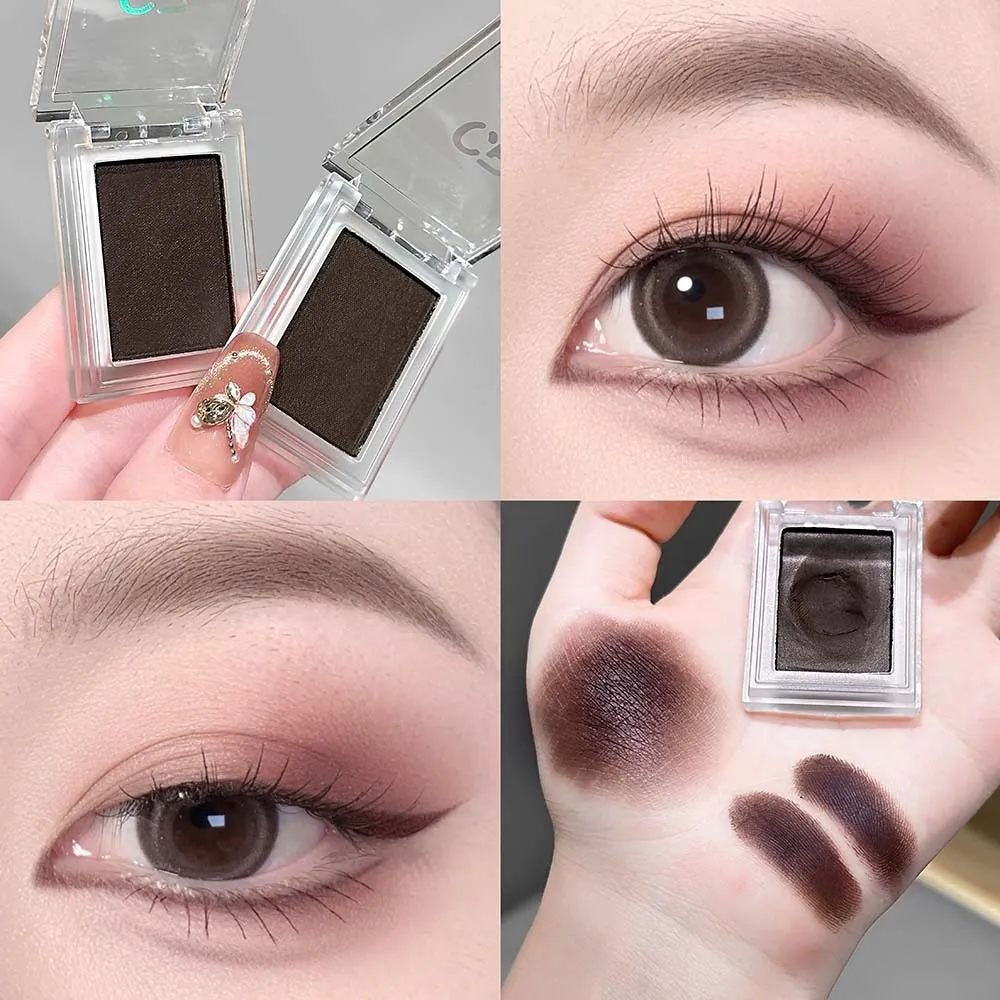 1Pc Dark Brown Eyeliner Cream Waterproof Beauty Cosmetics Long Lasting Gel Eyeshadow 2 in 1 Makeup Tool Matte Eye Liner — image 2