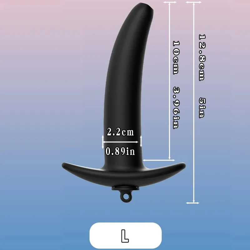 Hollow Speculum Peeking Anal Beads Butt Plug with Stopper Expander Tunnel Enema Anus Dilation Adult Sex Toys for Women Men Gay