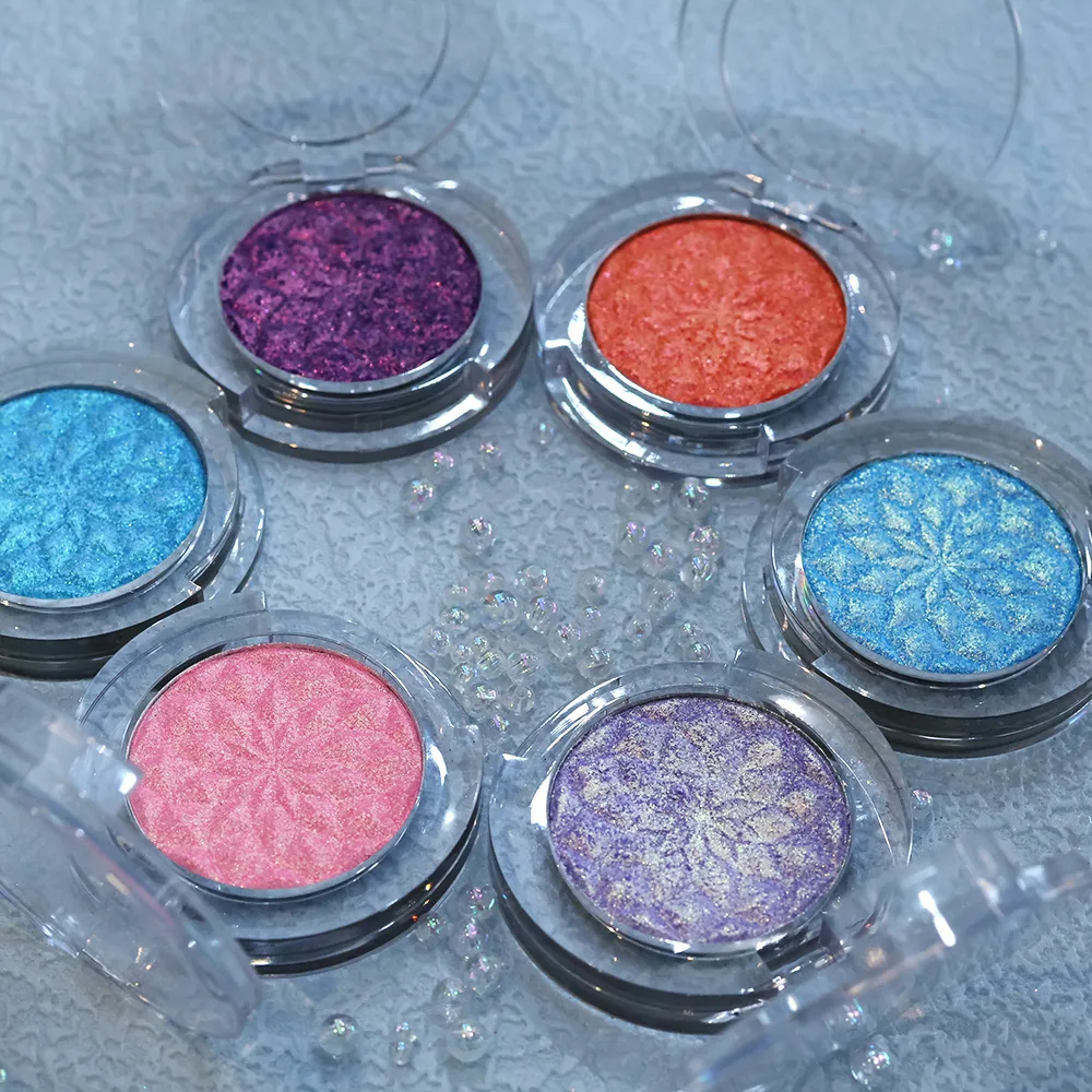 Chameleon Eye Palette Eyeshadow Palette - Customizable Duochrome Pressed Eyeshadow Set Glitter Infused Pearlescent Finish Pri