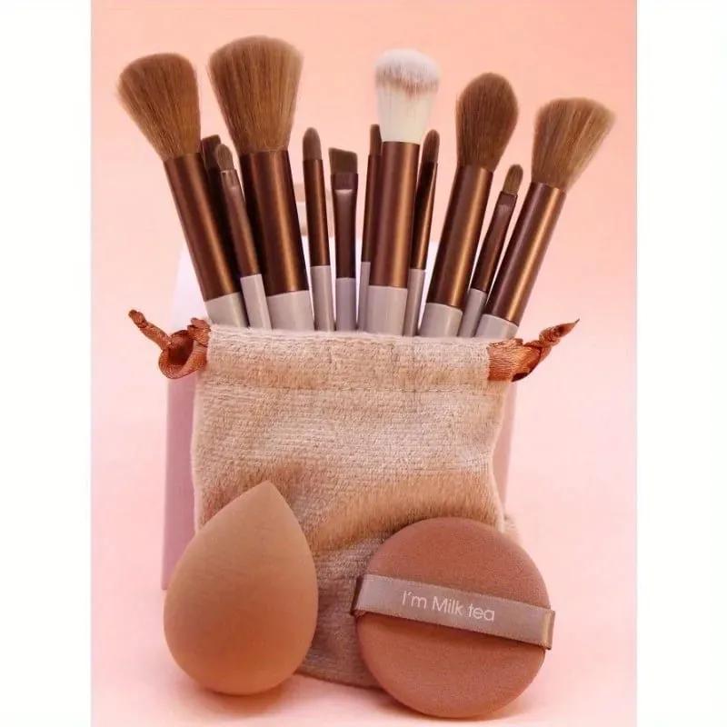 15PCS Professional Makeup Brush Set Soft Synthetic Hair Foundation Powder Blush Eyeshadow Brushes Complete Cosmetic Ma