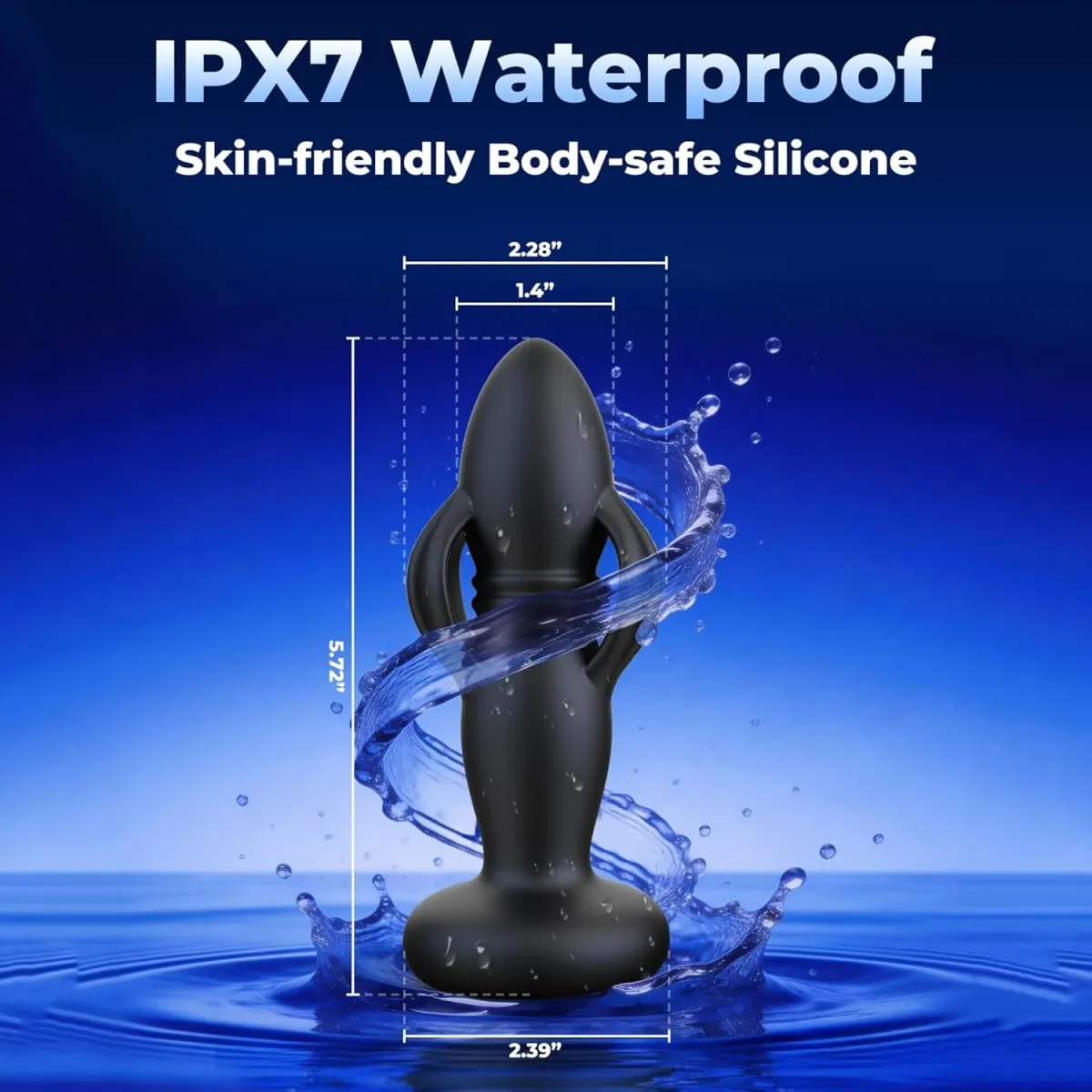 3-in-1 Telescopic & Expanding Anal Toys Butt Plug Prostate Massager Anal Plug Vibrator Male Sex Toys IPX7 Waterproof Thrusting