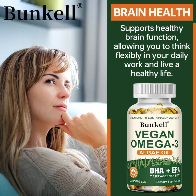 Omega 3 Algae Oil | Plus DHA EPA Non GMO Overall Health | Fish Oil Substitute 120 Capsules Soft Capsules — image 5