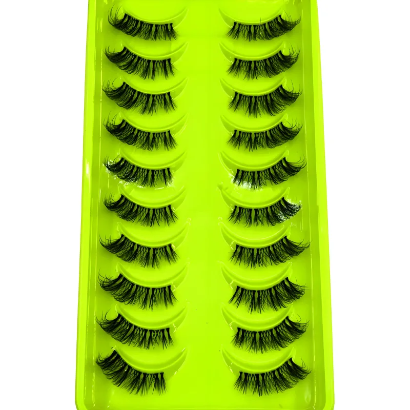 Black Eyelashes 10 Half Lashes Soft Natural Cat Eye Lashes Makeup Tool Extension Fluffy Faux Cils back-to-school season