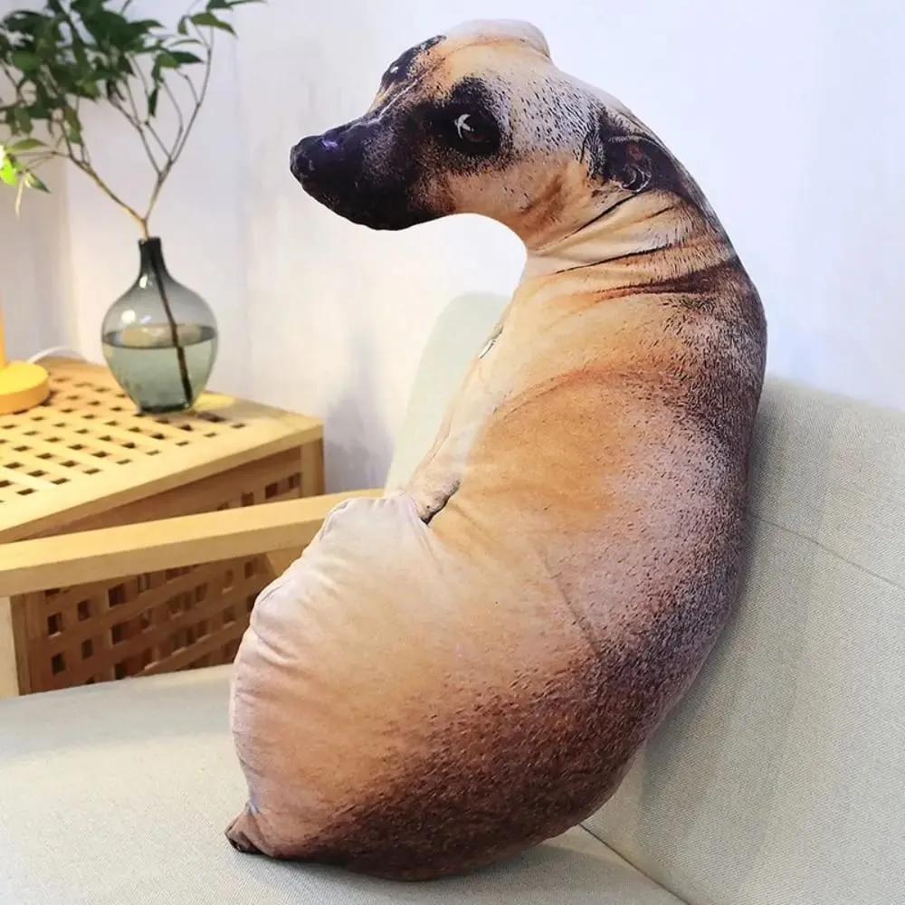 3D Lifelike Animal Throw Pillow Soft Creative Dog Pillow Cushion Office