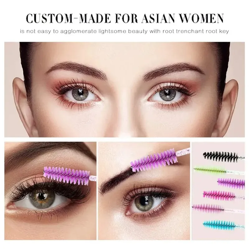 ขายส่งแปรงขนตามาสคาร่าขายส่ง Spoolies Eyebrow Lash แปรงทำความสะอาด Applicator แต่งหน้าเครื่องมือ 50/1000/2000 PCS — image 6