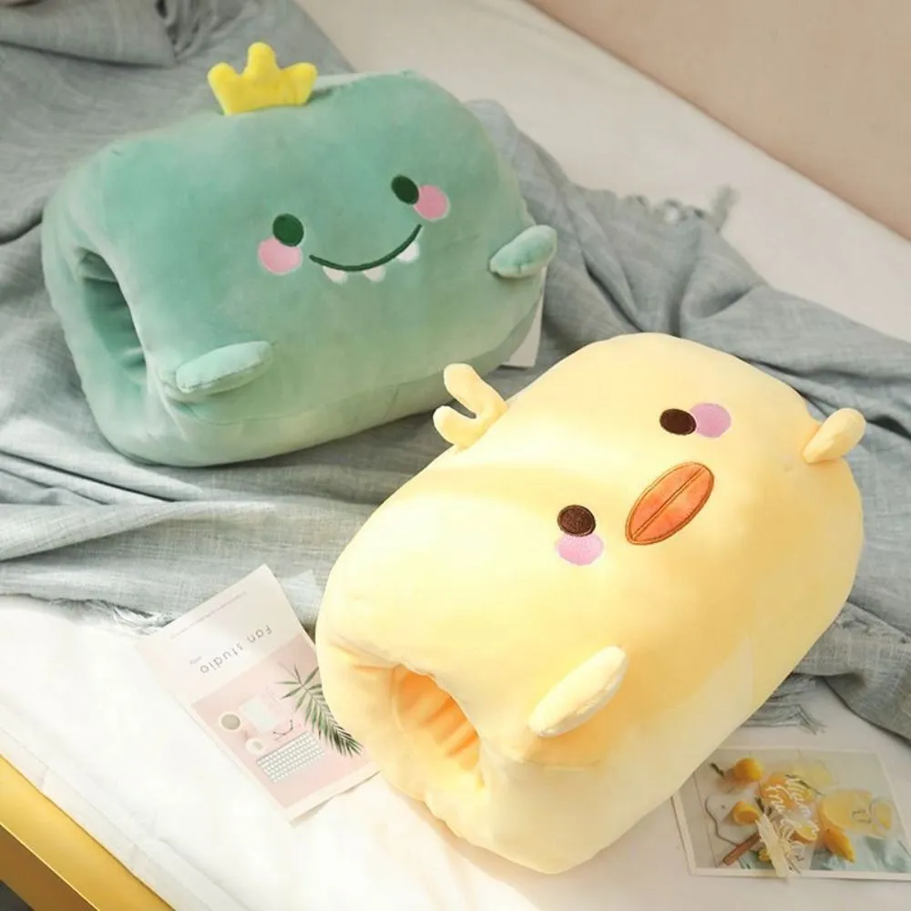 Creative Plush Toy Hand Warmer Plush Pillow Super Soft Keep Warm Office Nap Pillow Animal Cartoon Pillow Stuffed Toy Office