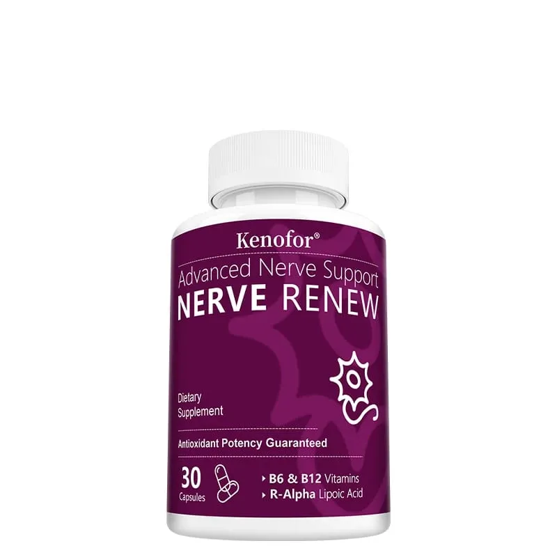 Nerve Renew Advanced Nerve Support - 300mg R-Alpha Lipoic Acid - Supports Brain Skin Nervous System Health and Antioxidants