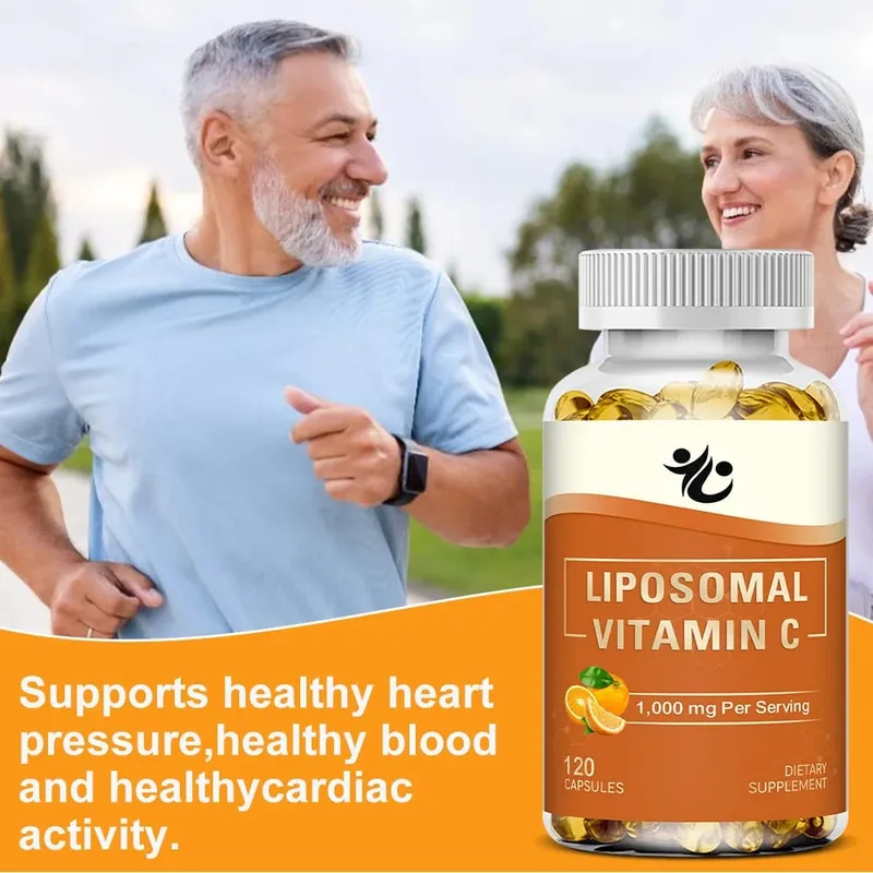 Capsule di vitamina C liposomiale da 1000 mg: supportano la difesa immunitaria, la produzione di collagene, luminosità della pelle, benessere cognitivo e circolatorio.