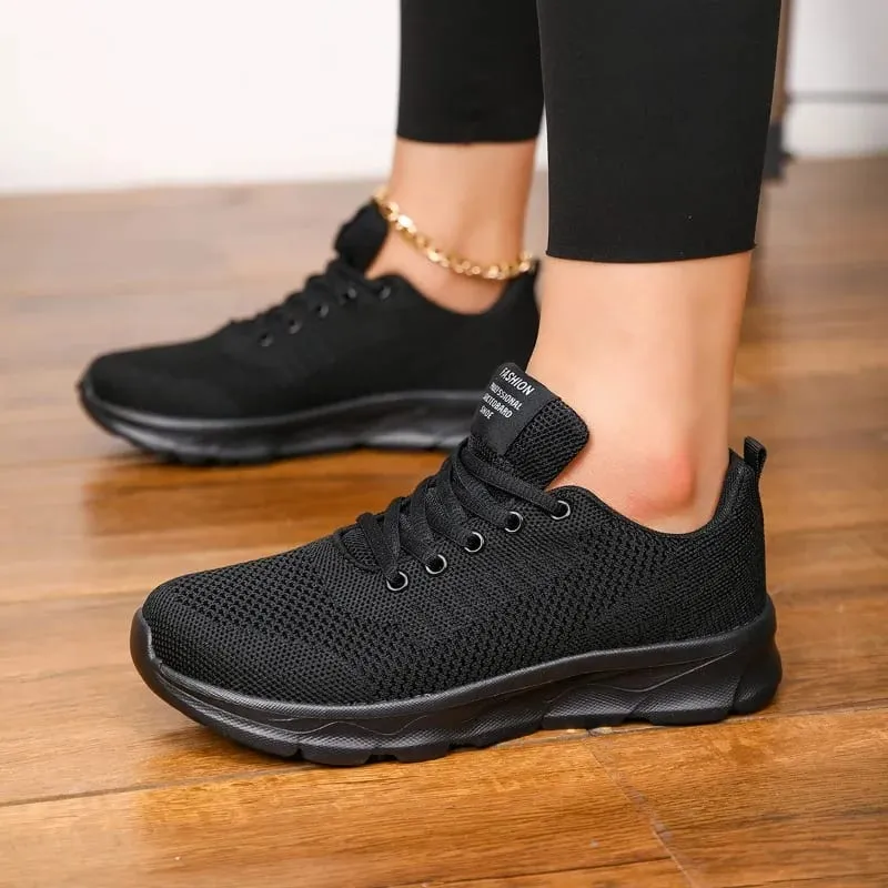 Mens Shoes Breathable Casual Sneakers Fashion White Black Running Shoes Lightweight Soft Sports Shoe Unisex Lace-up Tennis Shoes