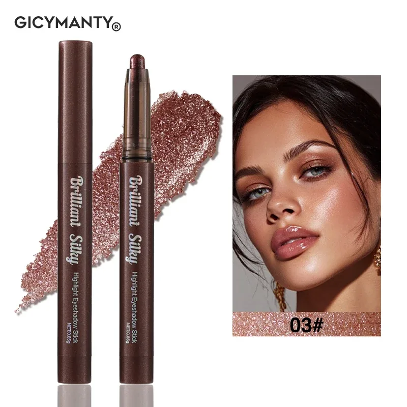 Sparkle Eyeshadow Stick Highlight Eye Pencil Shimmer Pearl Long-Lasting Waterproof Multi-Use Eye Makeup Beauty