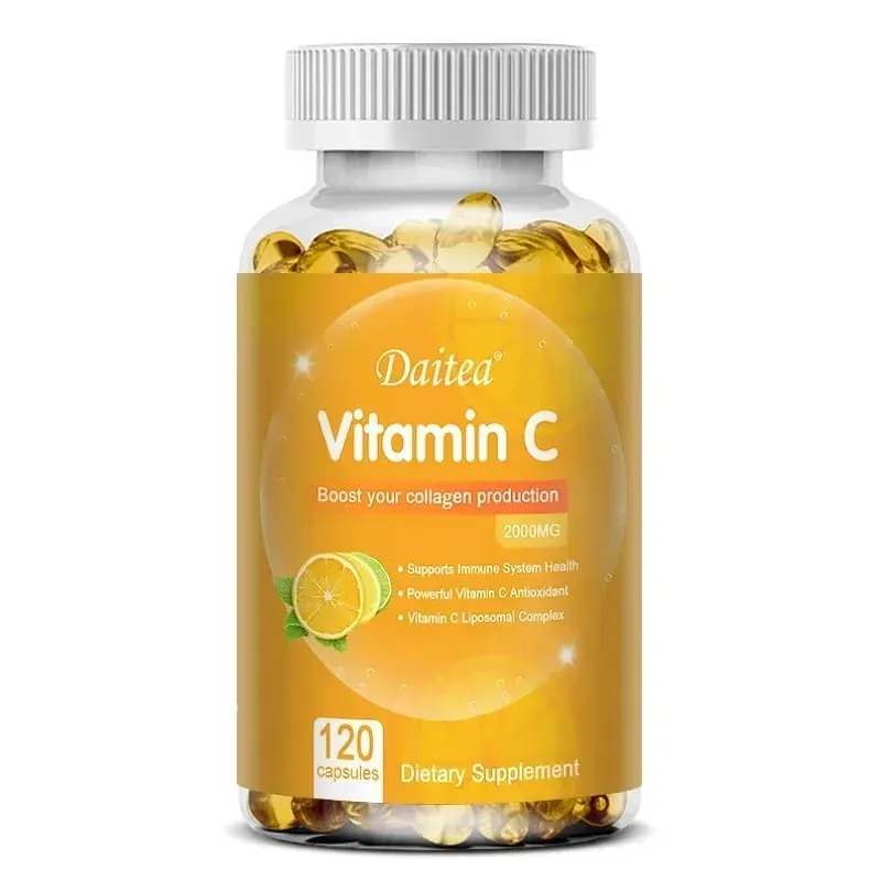 C Vitamini 2000 Mg Kolajen Üretimini Destekler C Vitamini Lipozomal Diyet Takviyesi GDO'suz ve Glutensiz Vejetaryen