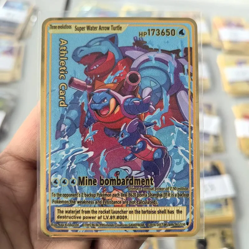 10000HP Charizard Vmax Pokemon Cards Metal English Card Arceus GX Vstar V Golden Limited Kids Gift Game Battle Collection Cards