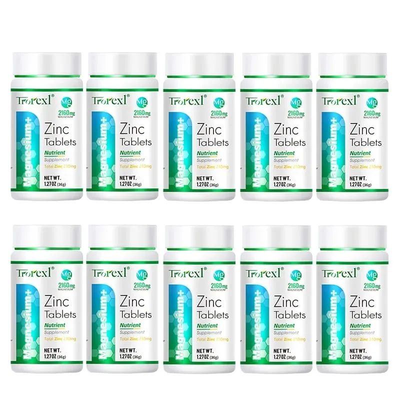 Bästa magnesiumzinktillskott 60 tabletter Öka vitaliteten Immunhälsa — image 11